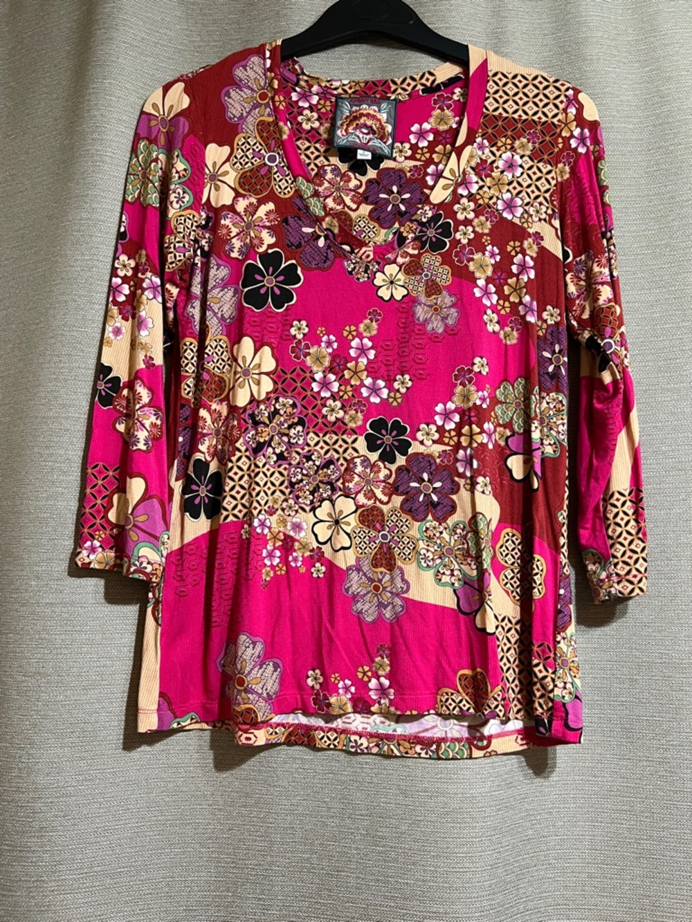 Johnny Was Floral Retro Boho Blouse - Small Stretch